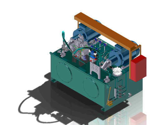 液压动力装置2000L模型3D图纸 x_t格式缩略图